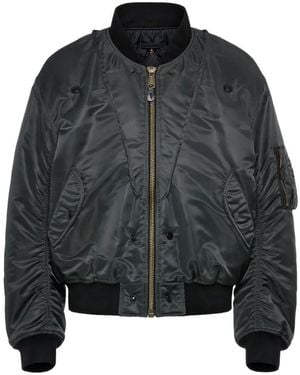 Maison Margiela Reversible Signature-Stitches Bomber Jacket - Black