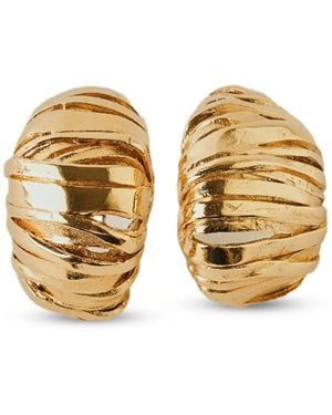 Paola Sighinolfi Textured Chunky Post-Back Earrings - Natural