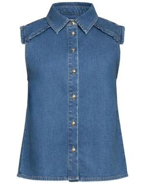 Cinq À Sept Florance Denim Top - Blue