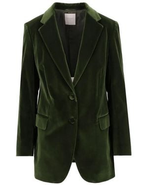 Latorre Velvet Single-Breasted Blazer - Green