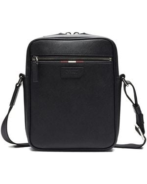 Bally Stripe-Detail Messenger Bag - Black