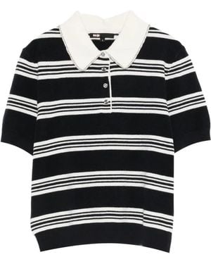 Maje Polo A Rayas - Negro