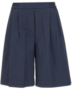 Kaos Poplin Cotton Shorts - Blue