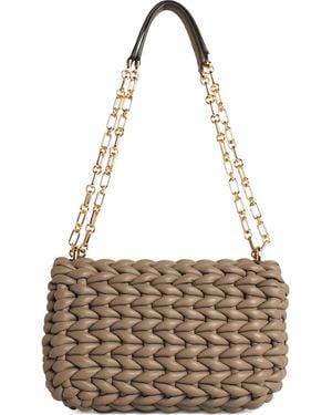 MICHAEL Michael Kors Gewebte Schultertasche - Weiß