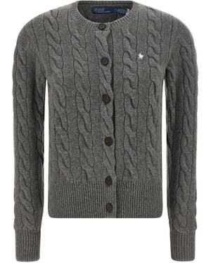 Polo Ralph Lauren Cable-Knit Buttoned Cardigan - Grey