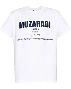 Muzaradi Logo-Print T-Shirt - White