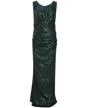 Talbot Runhof Sequinned-Embellished Matrix Dress - Green