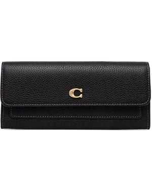 COACH Leather Wallet - Black