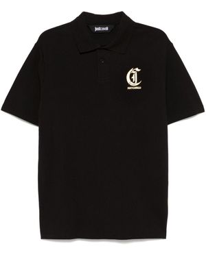 Just Cavalli Logo-Print Polo Shirt - Black