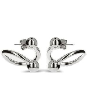 Justine Clenquet Boucles D'Oreille Hoof - Blanc