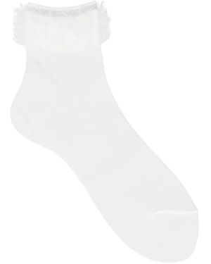 Antipast Calcetines Con Ribete De Encaje - Blanco