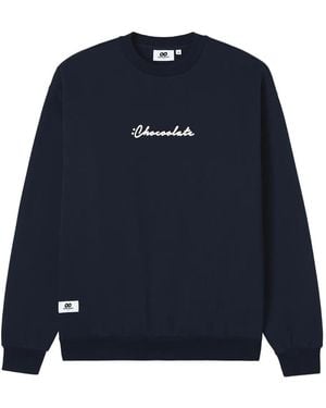 Chocoolate Logo-Print Sweatshirt - Blue
