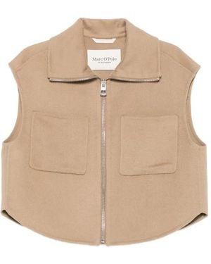 Marc O' Polo Zip-Up Vest - Natural