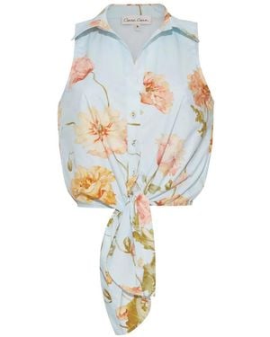 Cara Cara Blusa Highland A Fiori - Bianco