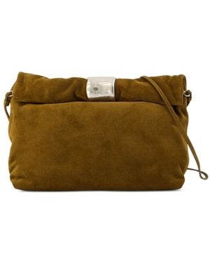 STAUD Cuff Suède Clutch - Bruin
