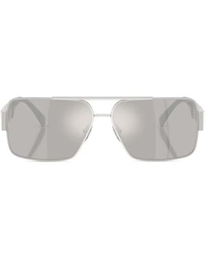 Versace Pilot-Frame Sunglasses - White