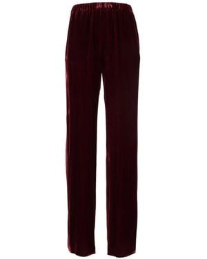 Antonelli Pantalon Ample À Effet Velours - Violet