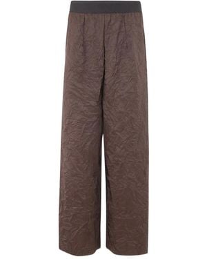 Maria Calderara Wrinkled Trousers - Brown
