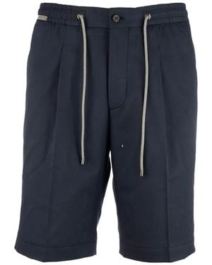 Corneliani Drawstring Tailored Trousers - Blue