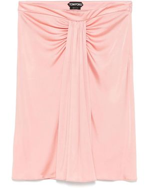 Tom Ford Draped-Detail Mini Skirt - Pink