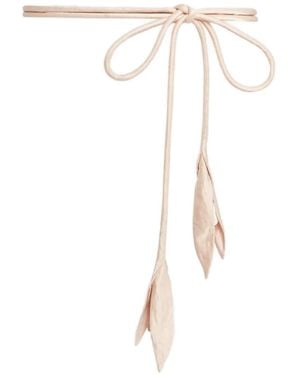 Erdem Flower Wrap Belt - White