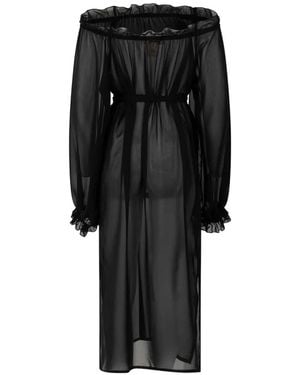 Paramidonna Robe Luna À Volants - Noir