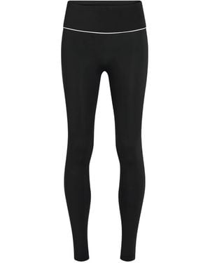 KARL LAGERFELD Leggins Con Ribetes En Contraste - Negro