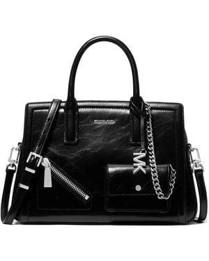 Michael Kors Bolso Satchel Laila Mediano - Negro