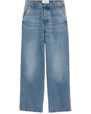 Ami Paris Jeans Mit Weitem Bein - Blau
