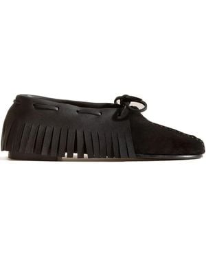 Hereu Tilla Fringes Loafers - Black