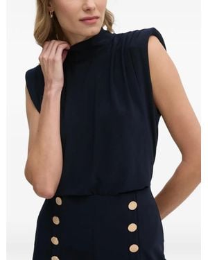 Joseph Ribkoff Top con cuello falso - Negro