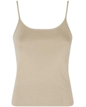 MC2 Saint Barth Zaira Ribbed-Knit Top - Natural
