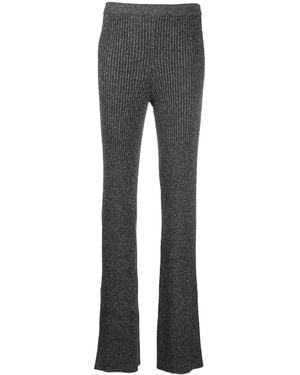 Alberta Ferretti Charcoal Gray Virgin Wool Blend Pants
