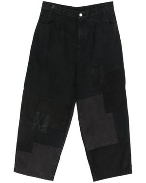 Comme des Garçons Patchwork Pleated Trousers - Black