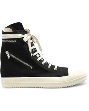 Rick Owens Zip-Embellishment Trainers - Black