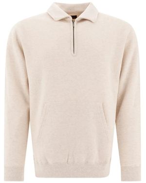 Beams Plus Sudadera con media cremallera - Neutro