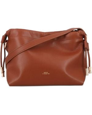 A.P.C. Drawstring Tote Bag - Brown