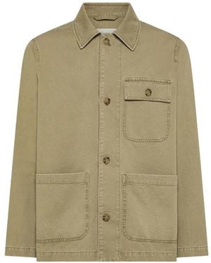 Seventy Buttoned Patch-Pocket Overshirt - Green