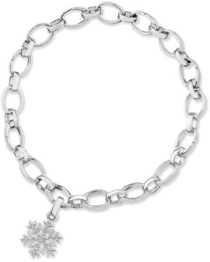 Faberge 18Kt Witgouden Heritage Snowflake Bedel Met Diamant