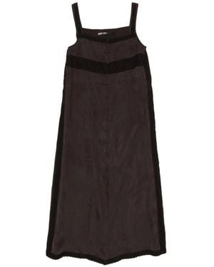 Bimba Y Lola Midi Lace-Trim Dress - Black