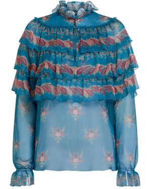 Etro シルクブラウス - ブルー