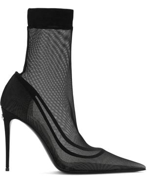 Dolce & Gabbana Tulle Boots - Black