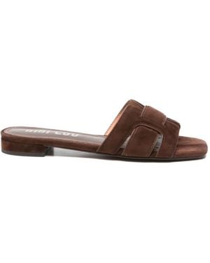 Bibi Lou Cut-Out Sandals - Brown