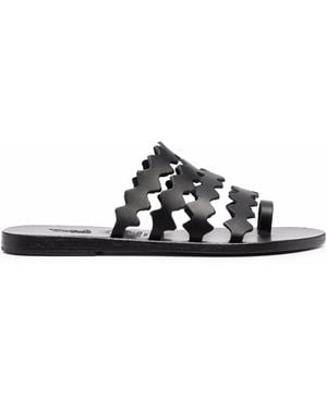 Ancient Greek Sandals Niki Onda Leather Sandals - Black