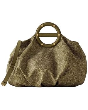Borbonese Bolso De Mano Jet Con Motivo O.P - Verde