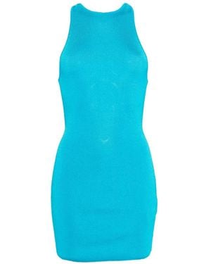 Isa Boulder Crew-Neck Mini Dress - Blue