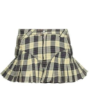 Natasha Zinko Upcycled Pleated Skirt - Green