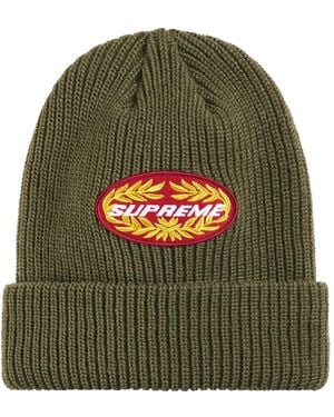 Supreme Terminal Logo-Patch Beanie Hat - Green