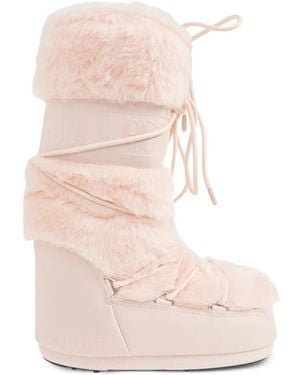 Moon Boot Faux-Fur Snow Boots - Pink