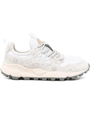 Flower Mountain Yamano 3 Uni Laced-Up Sneakers - White